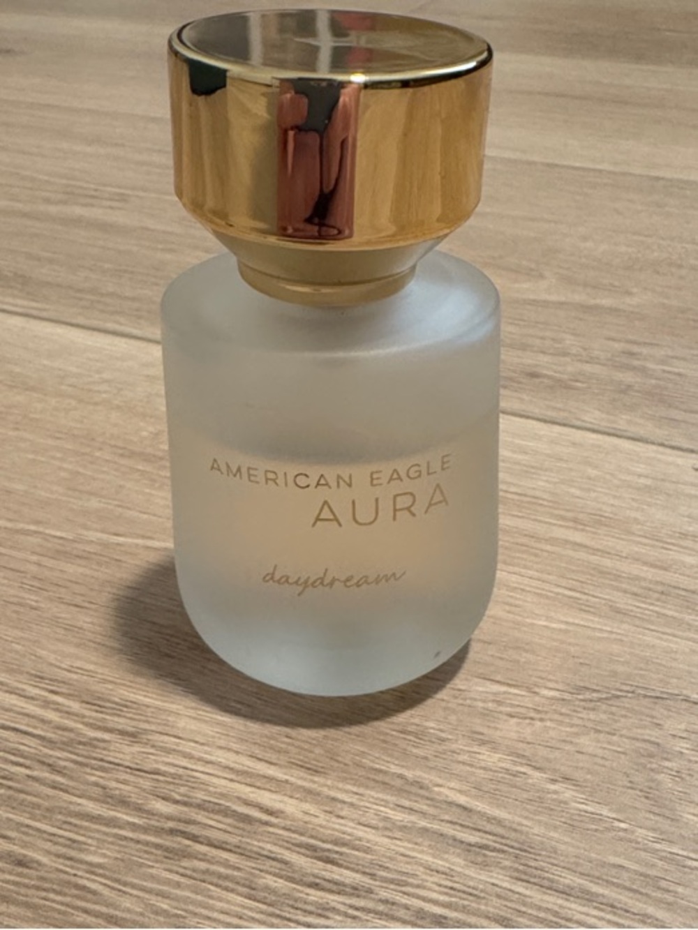 Used American Eagle Aura Daydream Perfume - Frosted Glass with Gold Cap